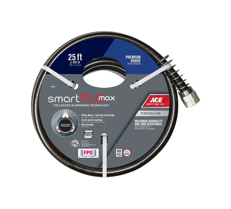 [7637036] Ace SmartFLO Max 5/8 in. D X 25 Ft. L Premium Grade Garden Hose