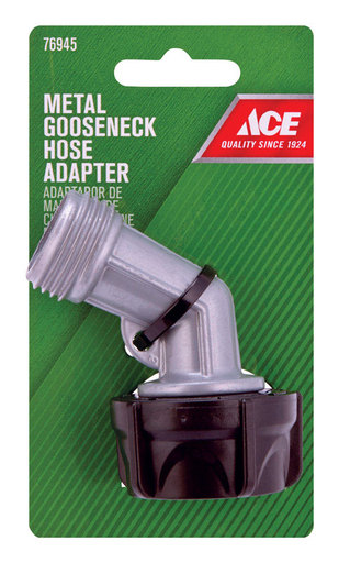 Ace 3/4 in. Zinc Threaded Male/Female Gooseneck Hose Adapter
