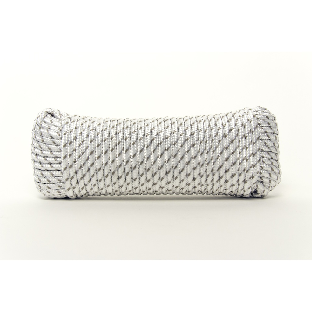 Ace 1/4 in. D X 100 in. L Gray/White Diamond Braided Polyester Rope