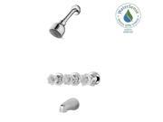[801-WS-2BDCC] Bedford Triple Handle 3-Spray Tub and Shower Faucet 1.8 GPM in Polished Chrome (Valve Included)