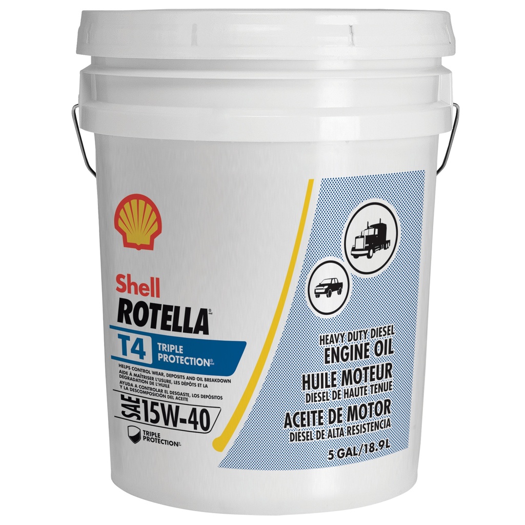 Shell Oil - Rotella T4 Triple Protection Heavy-Duty Diesel Motor Oil -