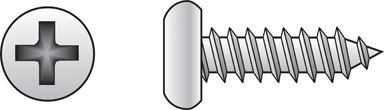 [823342] HILLMAN No. 14 Ga. X 1-1/2 in. L Phillips Pan Head Sheet Metal Screws 100 Pk