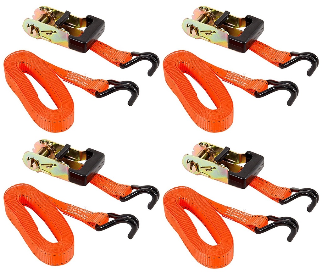 Keeper 1 in X 12 Ft 1000 Lb Ratchet Tie Down Strap - 4 Pack