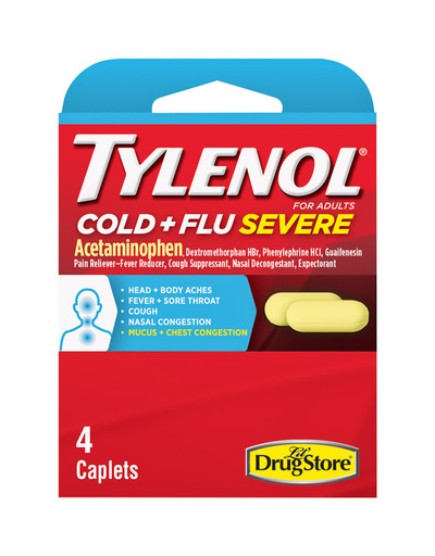 TYLENOL COLDFLU SEVR4PK
