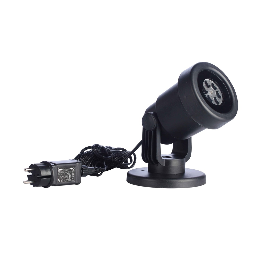 [919494] Alpine Corporation Outdoor Christmas Rotating Projector with White LED Lights, Snowflake Design