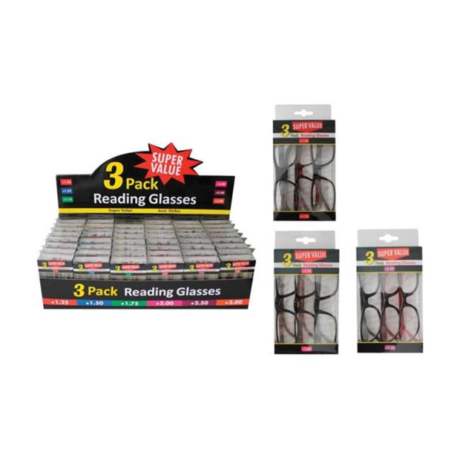 READING GLASSES ASST 3PK