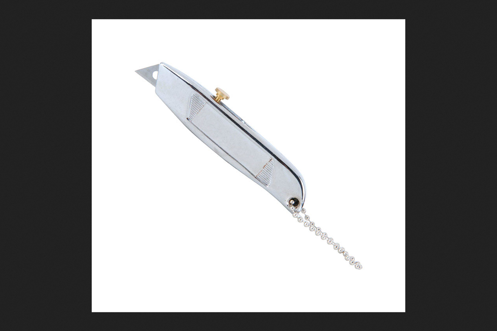 Home Plus Aluminum Silver Box Cutter Key Chain