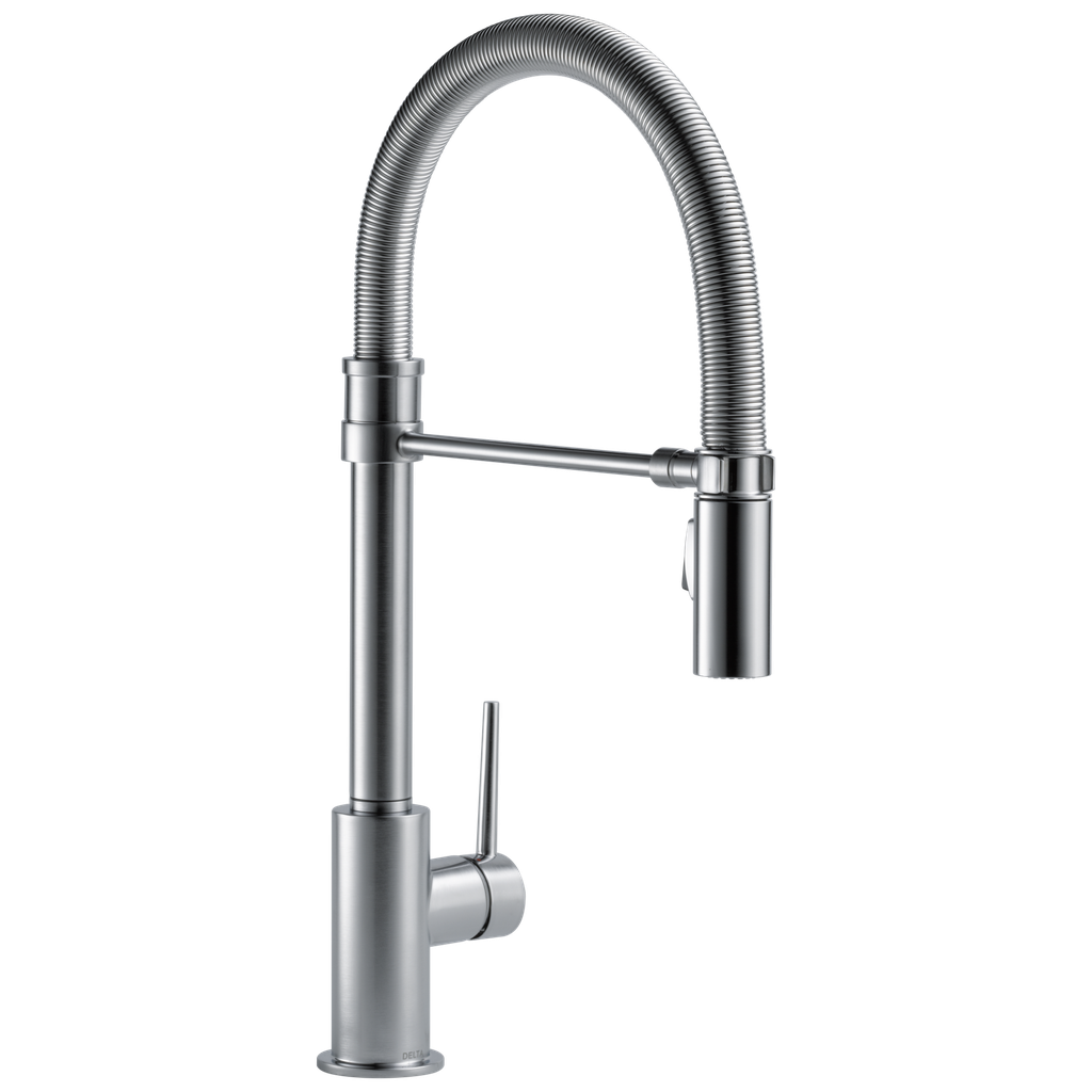 [9659-AR-DST] Delta 9659-DST Trinsic 1.8 GPM Single Hole Pre-Rinse Pull Down Kitchen Faucet Arctic Stainless Faucet Kitchen Single Handle
