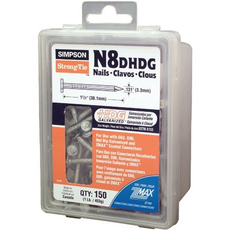 [ANCLAJE111] Strong-Drive 1-1/2 in. X 0.131 in. SCN Smooth-Shank HDG Connector Nail (150-Pack)