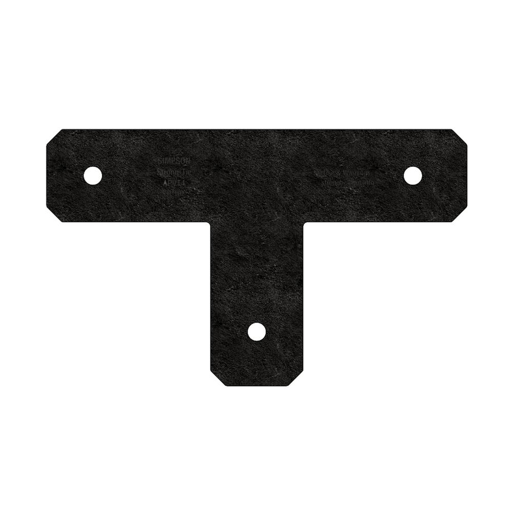 [ANCLAJE288] Outdoor Accents Avant Collection ZMAX, Black Powder-Coated T Strap for 4x4 Lumber