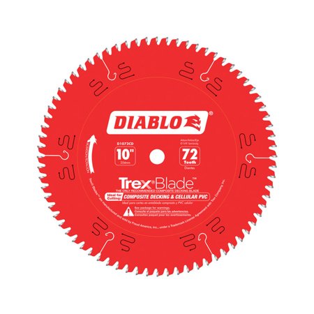 Diablo TrexBlade 10 in. D X 5/8 in. TiCo Hi-Density Carbide Circular Saw Blade 72 Teeth 1 Pk