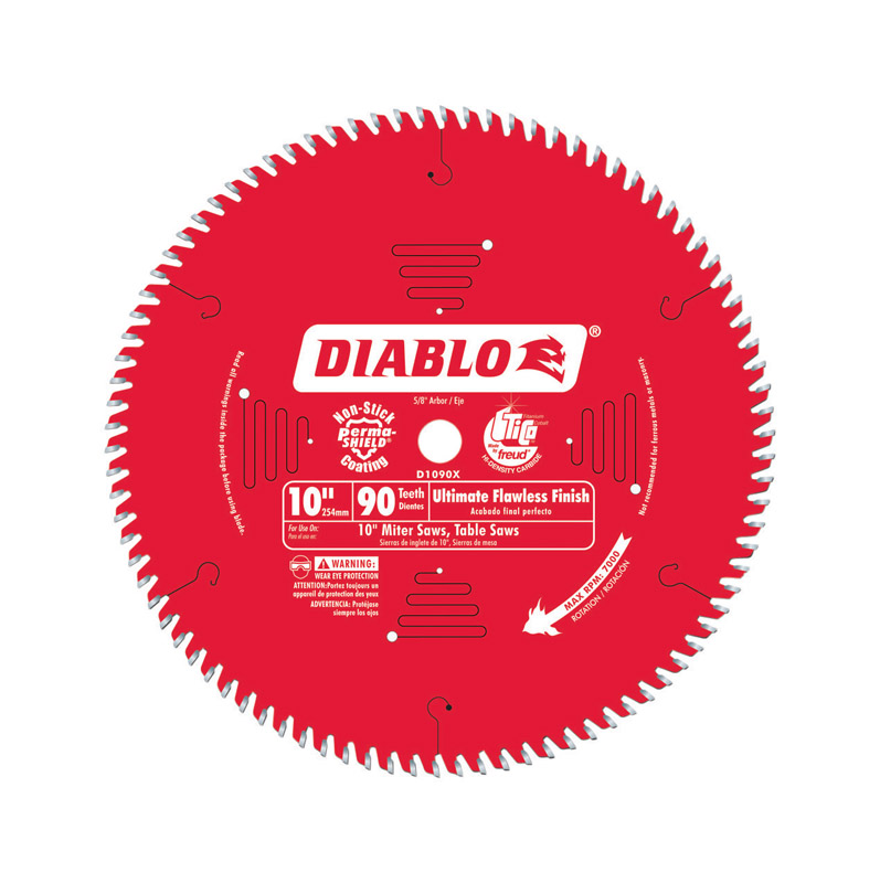 Diablo 10 in. D X 5/8 in. TiCo Hi-Density Carbide Circular Saw Blade 90 Teeth 1 Pk