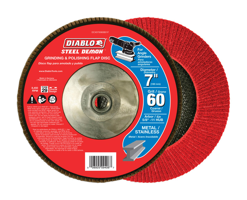 Grinding/Polishing Flap Disc,7",60G