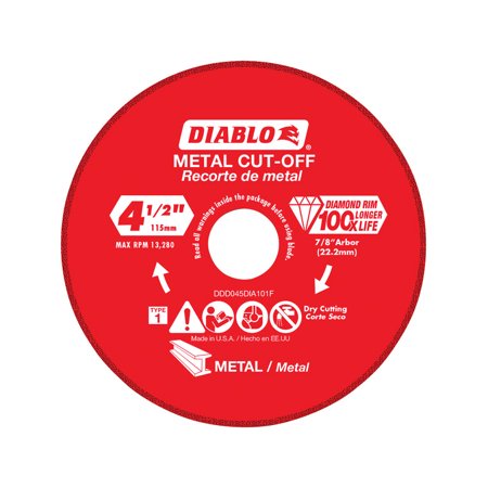 DIABLO DISCO C/METAL 4-1/2X7/8