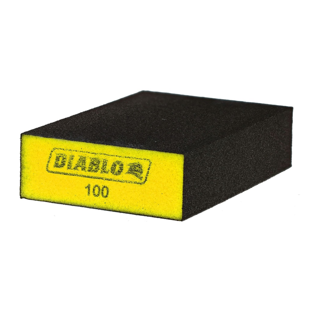 [DFBBLOCFIN03G] Diablo 4 in. L X 2-1/2 in. W X 1 in. 100 Grit Fine Flat Surface Sanding Sponge