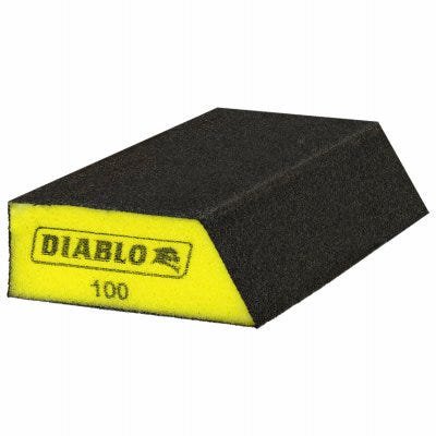 [DFBLANGFIN04G] Diablo 5 in. L X 3 in. W X 1 in. 100 Grit Fine Angled Sanding Sponge