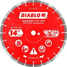 [DMADS1400] Diablo 14 in. D X 1 in. Diamond Segmented Masonry Cut-Off Disc