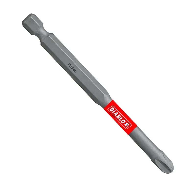 Drive Bit,PH3,3-1/2 in L,PK2