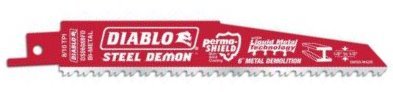 Diablo Tools 6in Bi-Metal Recip Blade for Thick Metal/Demolition 3/16in to 9/16in 2pc - DS0608BFD2