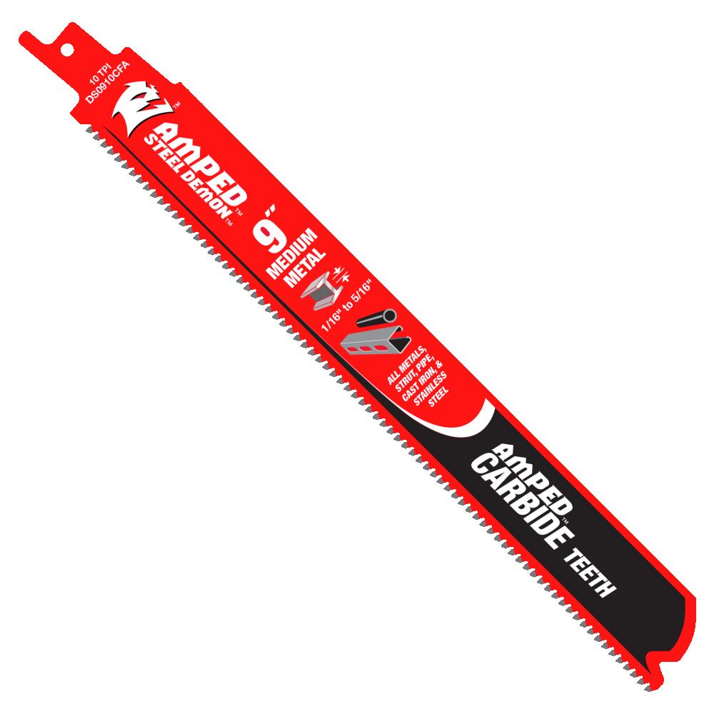 Diablo Demon Amped 9 in. Carbide Reciprocating Saw Blade Set 10 TPI 1 Pk