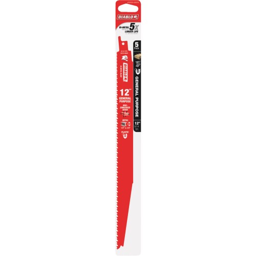 [DS1214BGP5] DIABLO 8/14 TPI Bi-Metal Recip 12 Inch Blade - 5 Pack