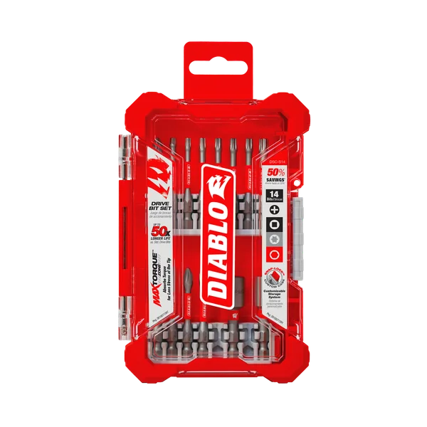 DIABLO SCREWDRIVER BIT SET 14PK