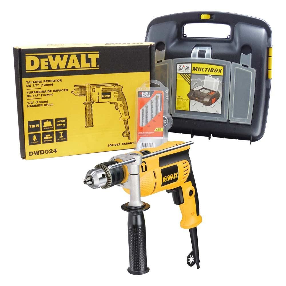 [DWD024-B3] Combo Taladro Dwd024 Dewalt Con Set Brocas Mas Caja Herramientas DeWalt Dwd024