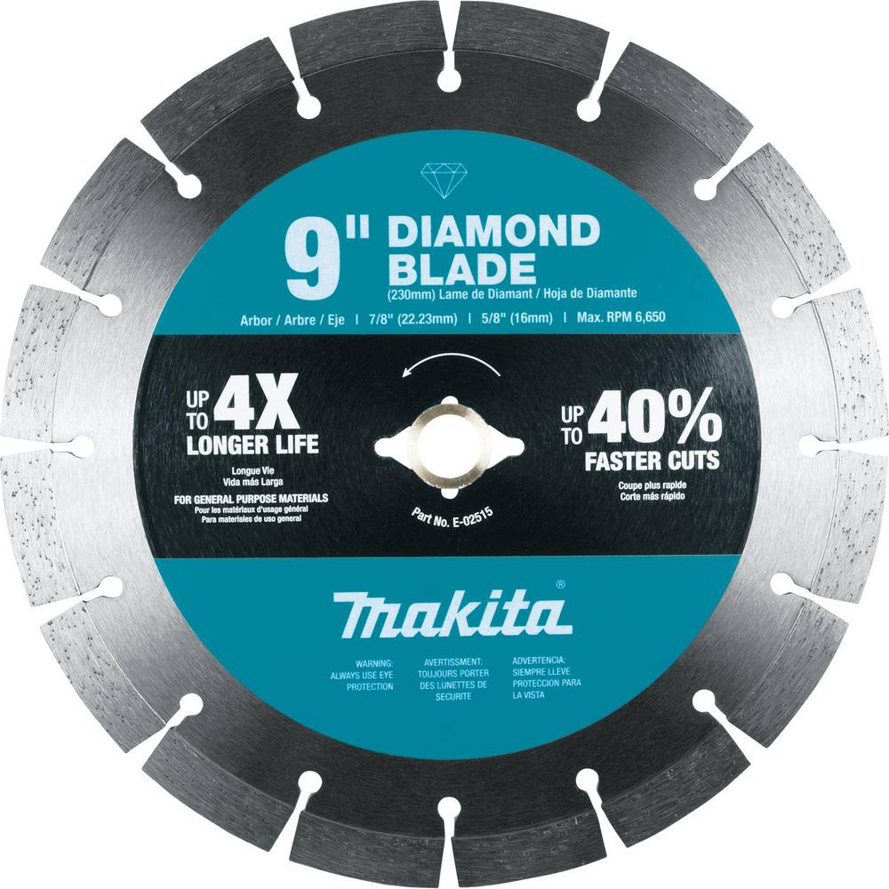 [E-02515] 9 in. Diamond Blade, Segmented, General Purpose