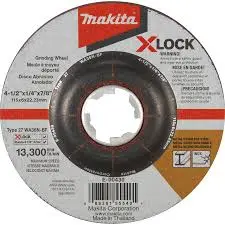 X-LOCK 4-1/2 in. X 1/4 in. X 7/8 in. 36-Grit Type 27 General Purpose Abrasive Grinding Wheel for Metal Grinding
