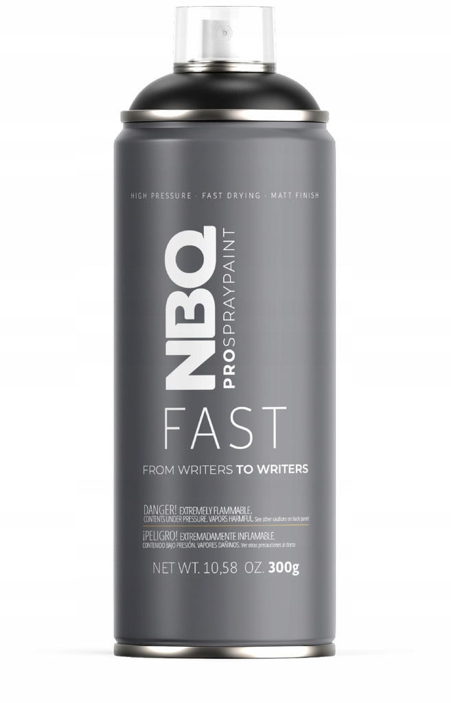 [F050M] Spray Graffiti Nbq Fast 400ml Black Matt