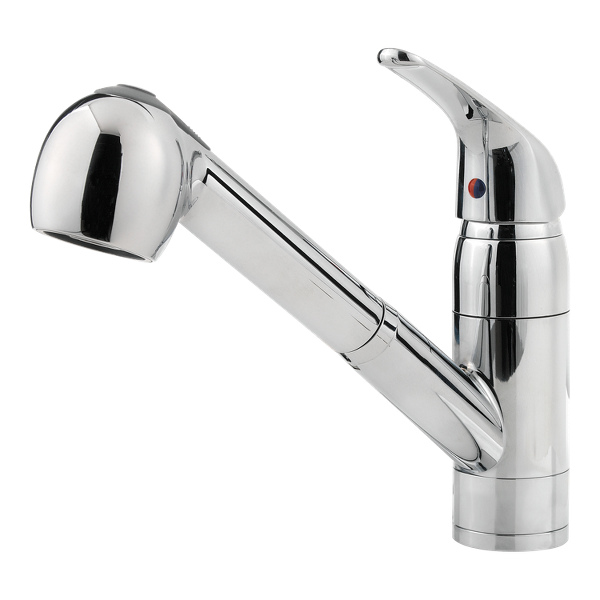 Pfister G133-10 Pfirst Series 1.8 GPM Single Hole Pull Down Kitchen Faucet - Includes Escutcheon Polished Chrome Faucet Kitchen Single Handle