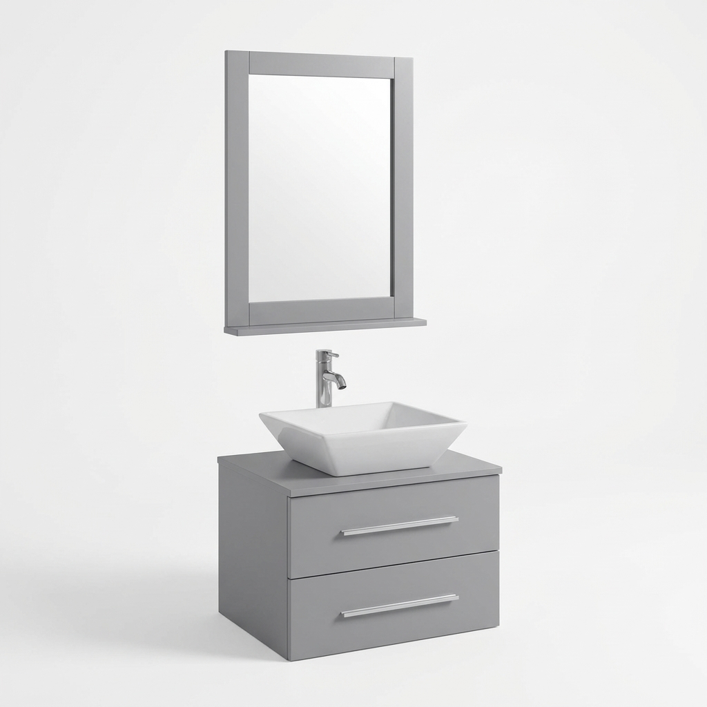 [GL600-GR] CONJ. MUEB.PVC,LAVA.Y ESPEJO