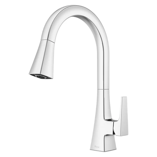 Pfister GT529-PFM Pfirst Modern 1.8 GPM Single Hole Kitchen Faucet Polished Chrome Faucet Kitchen Single Handle
