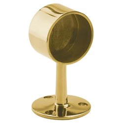 Lavi Industries 00-340/1h Brass Flush End Post 1-1/2 Od