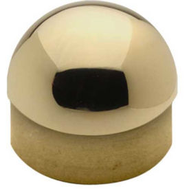 , Half Ball End Cap, for 1.5" Tubing, Polished Brass
