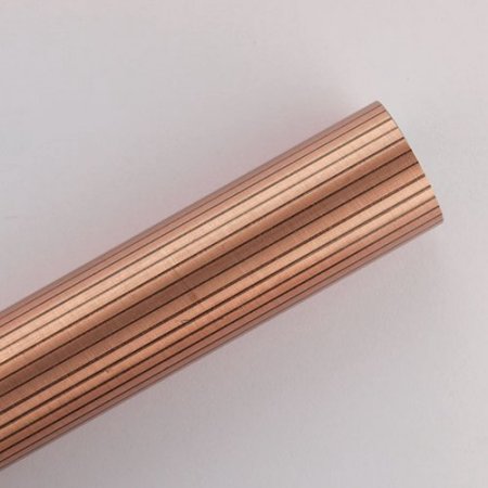 Lido Designs 1.31 in. Copper Oil Rubbed Bronze Reeded Closet Rod, Antique Copper