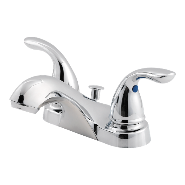 Pfister LG143-610 Pfirst Series 1.2 GPM Centerset Bathroom Faucet with Push & Seal Drain Assembly Polished Chrome Faucet Bathroom Sink Faucets Double