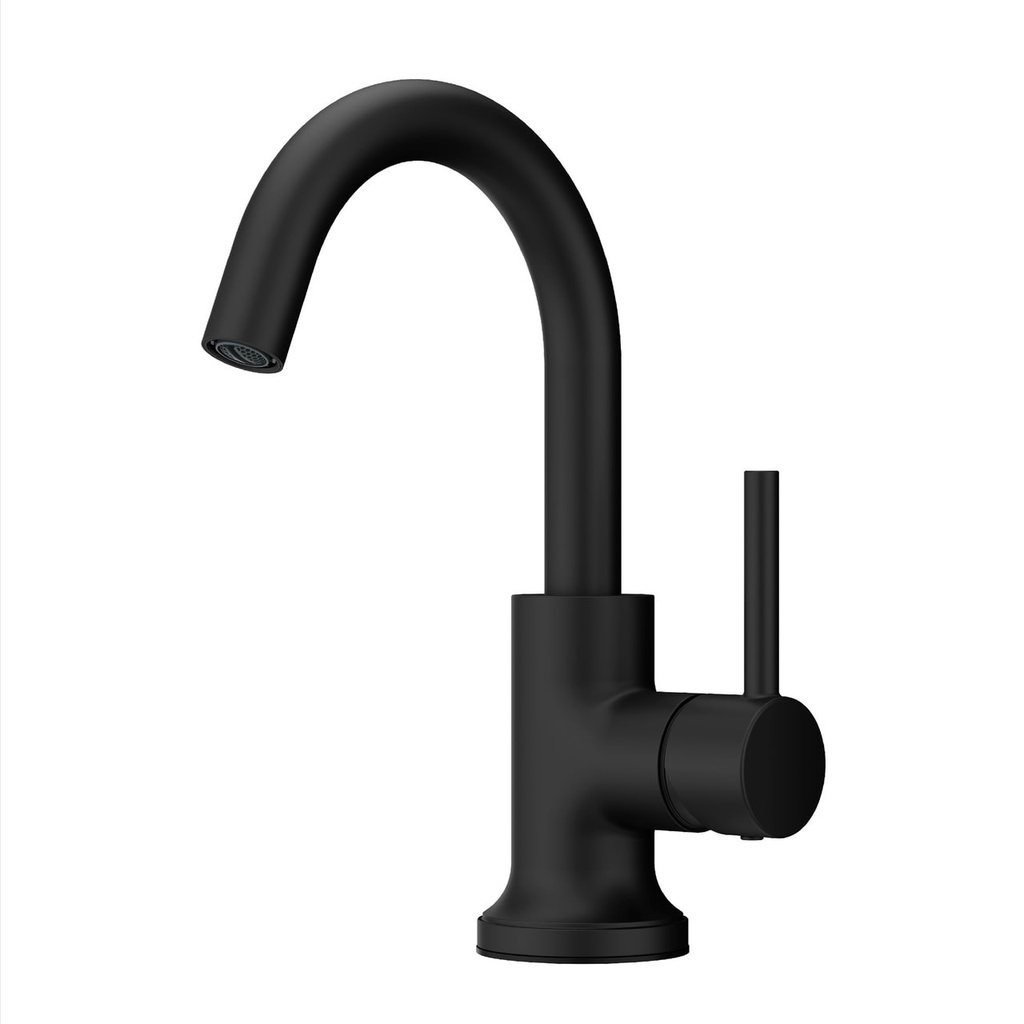 [LG42-TNT2B] Pfister LG42-TNT2 Tenet 1.2 GPM Single Hole Bathroom Faucet Matte Black Faucet Bathroom Sink Faucets Single Handle