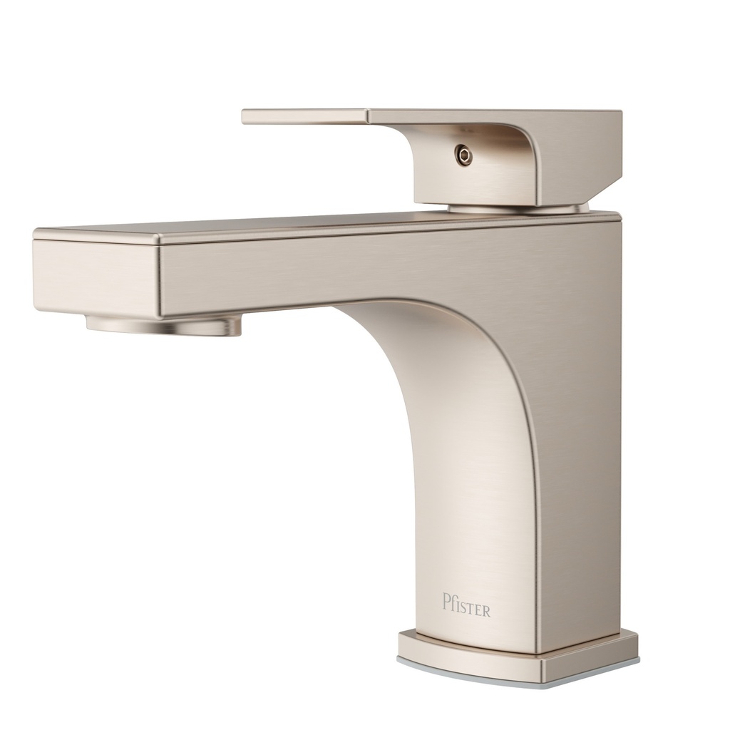 [LG42PFM0K] Pfister LG42-PFM0 Pfirst Modern 1.2 GPM Single Hole Bathroom Faucet Brushed Nickel Faucet Bathroom Sink Faucets Single Handle