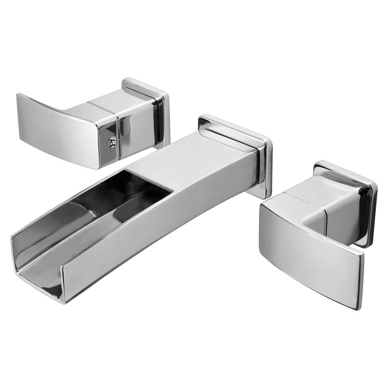 [LG49-DF1C] Pfister LG49-DF1 Kenzo 1.2 GPM Wall Mounted Bathroom Faucet Polished Chrome Faucet Bathroom Sink Faucets Double Handle