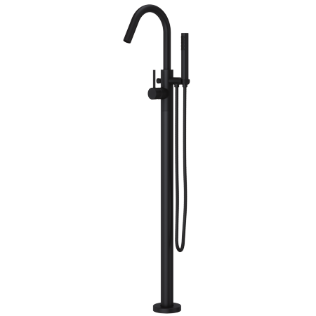 Pfister LG6-1MF Modern Floor Mounted Tub Filler with Built-in Diverter - Includes Hand Shower Matte Black Faucet Tub Filler Single Handle