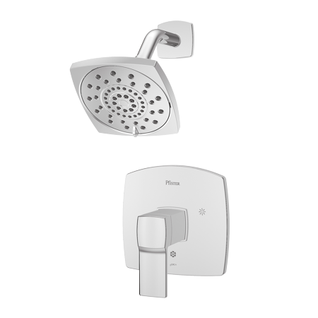 Pfister LG89-7DA Deckard Shower Trim Package with Multi Function Shower Head Polished Chrome Showers Shower Only Pressure Balanced