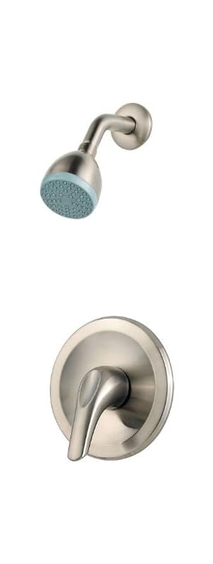 Pfister LG89-020 Pfirst 1.8 GPM Shower Trim Package with Single Function Shower Head and EZ Clean Brushed Nickel Showers Shower Only Pressure Balanced