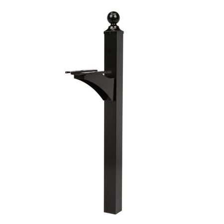 [LP000B00] Architectural Mailboxes Landover 56.4 in. Powder Coated Black Aluminum/Steel Mailbox Post