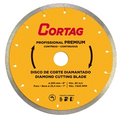 Disco Diamantado Profissional Premium 200Mm X 25,4Mm Cortag