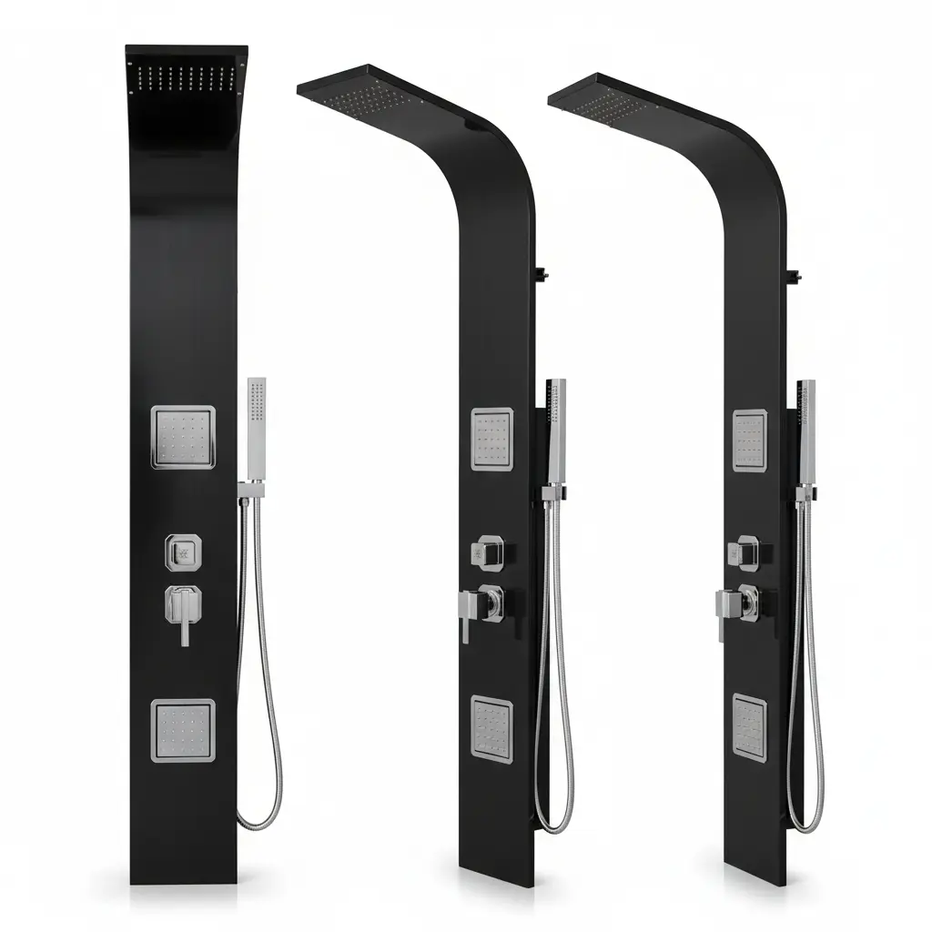 SHOWER PANEL ML7078 BLACK