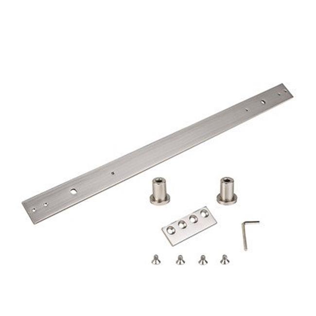 [N187062] National Hardware Satin Nickel Silver Steel Sliding Door Hardware Kit 1 Pack