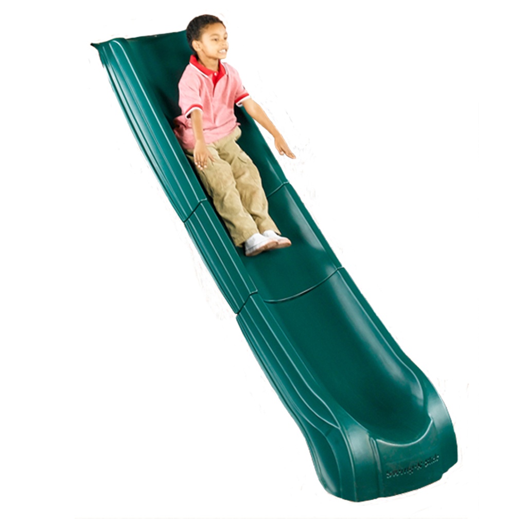 Swing-N-Slide Green Plastic Super Summit Slide 3 Piece Slide for Backyard Swing Sets with Lifetime Warranty  for 5 Foot Deck Heights