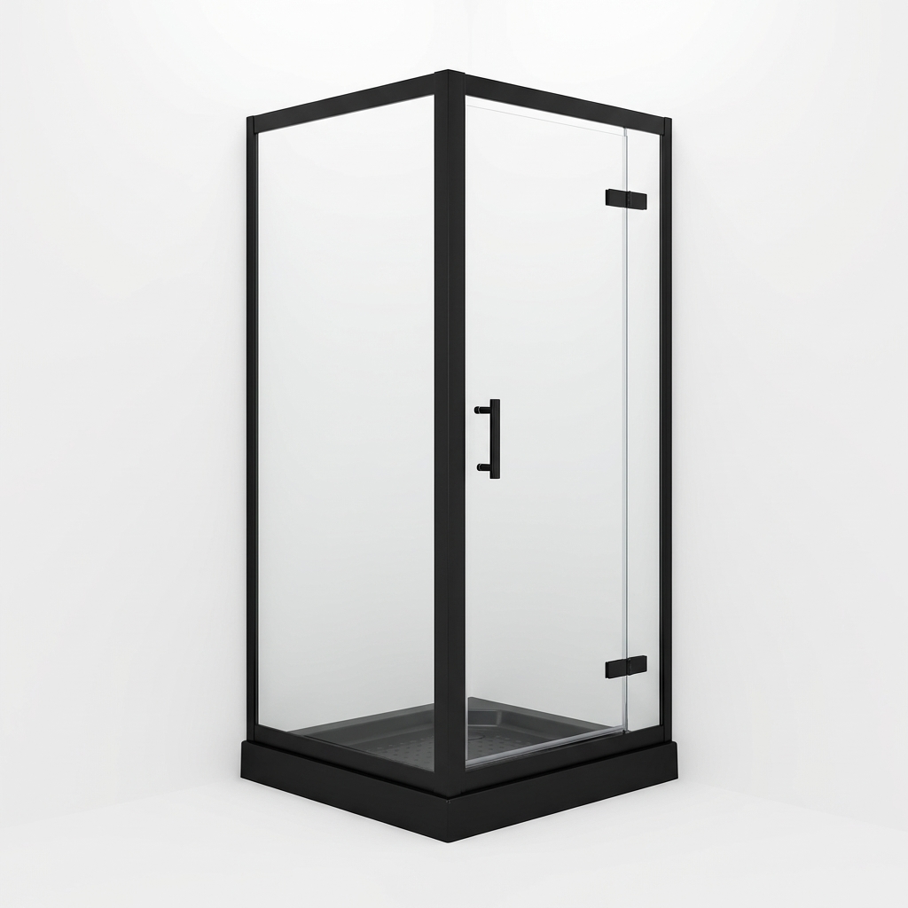 [OSK911-32BK/CL] CABINA DUCHA 32" ESQ FRME BK/CL