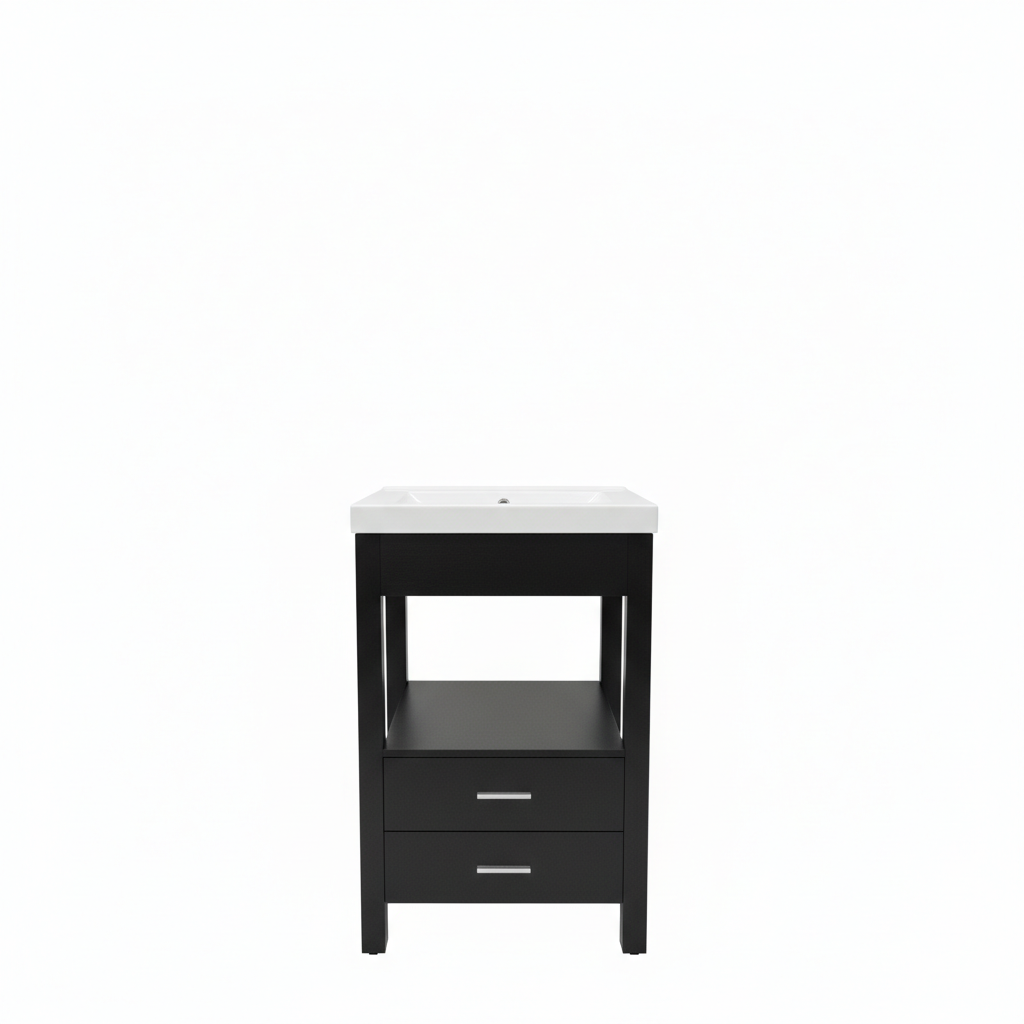 [PY600B] CONJ. PVC MUEB.ESPEJO Y LAV BLK